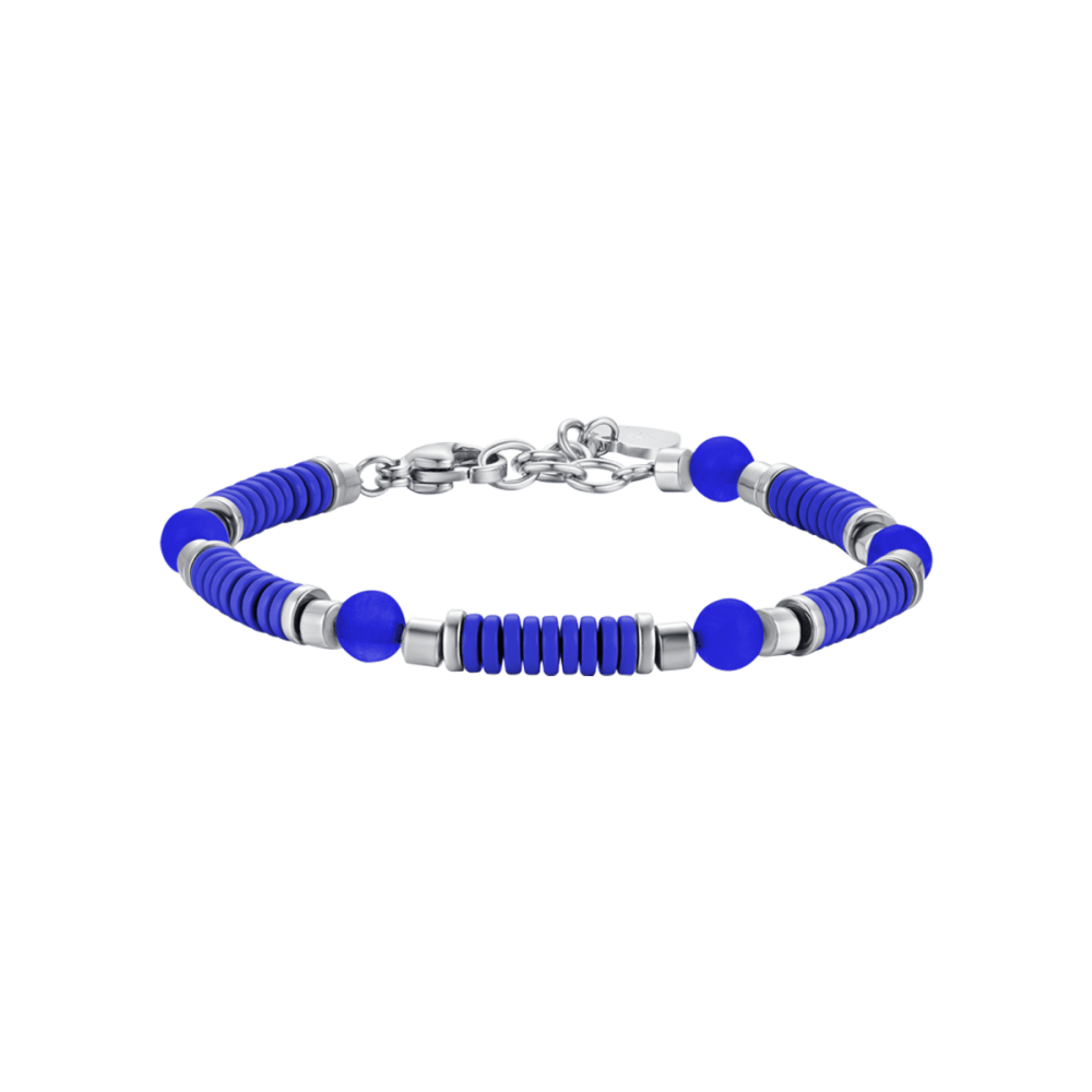 Luca Barra Bracciale Kids Pietre e Smalto Blu