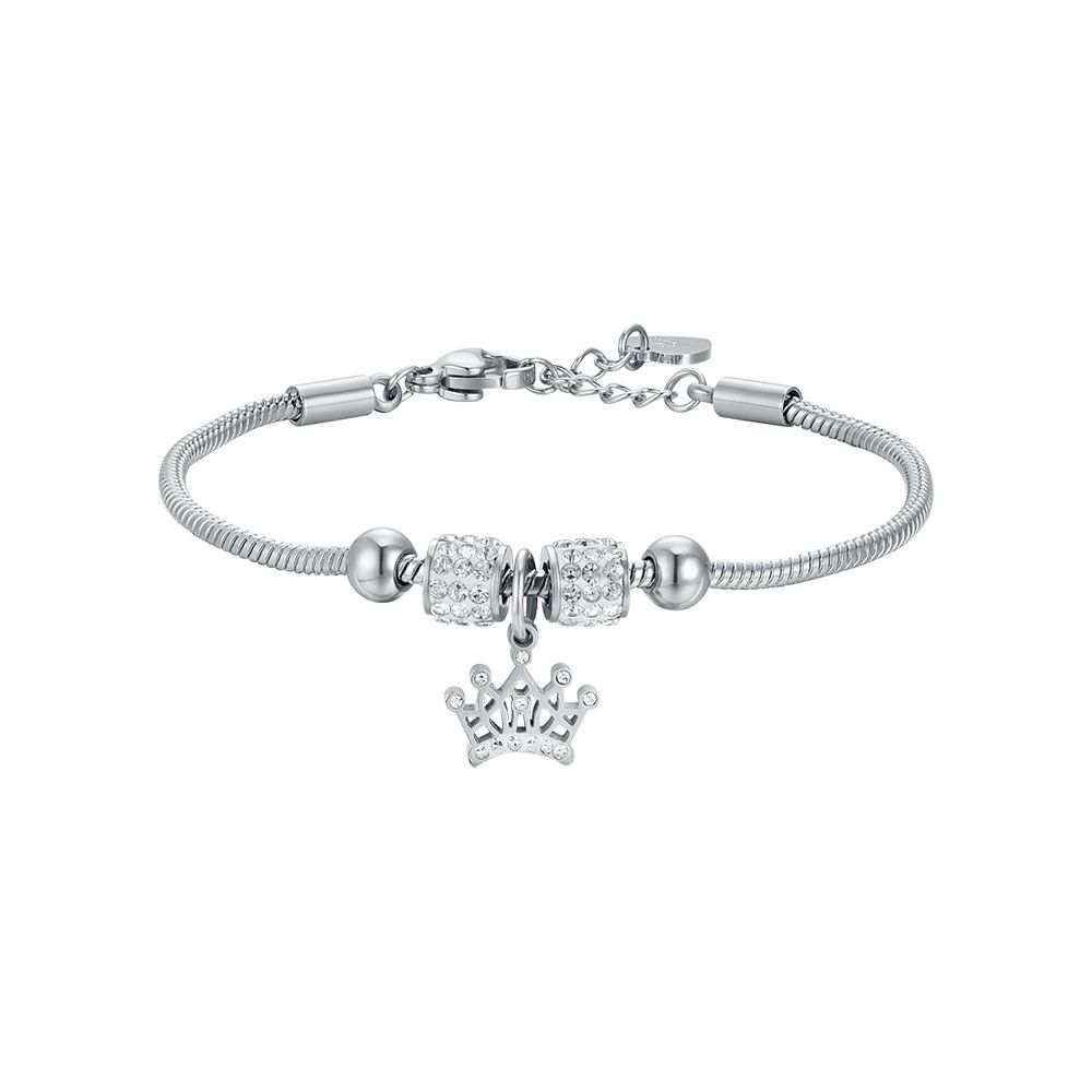 Luca Barra Bracciale Junior Acciaio Con Corona