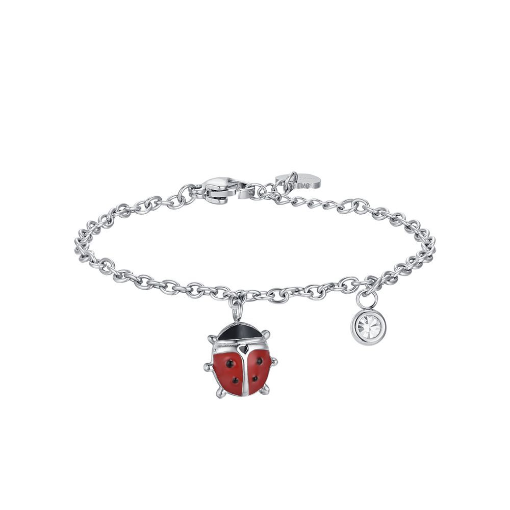 Luca Barra Bracciale Junior Acciaio Con Coccinella