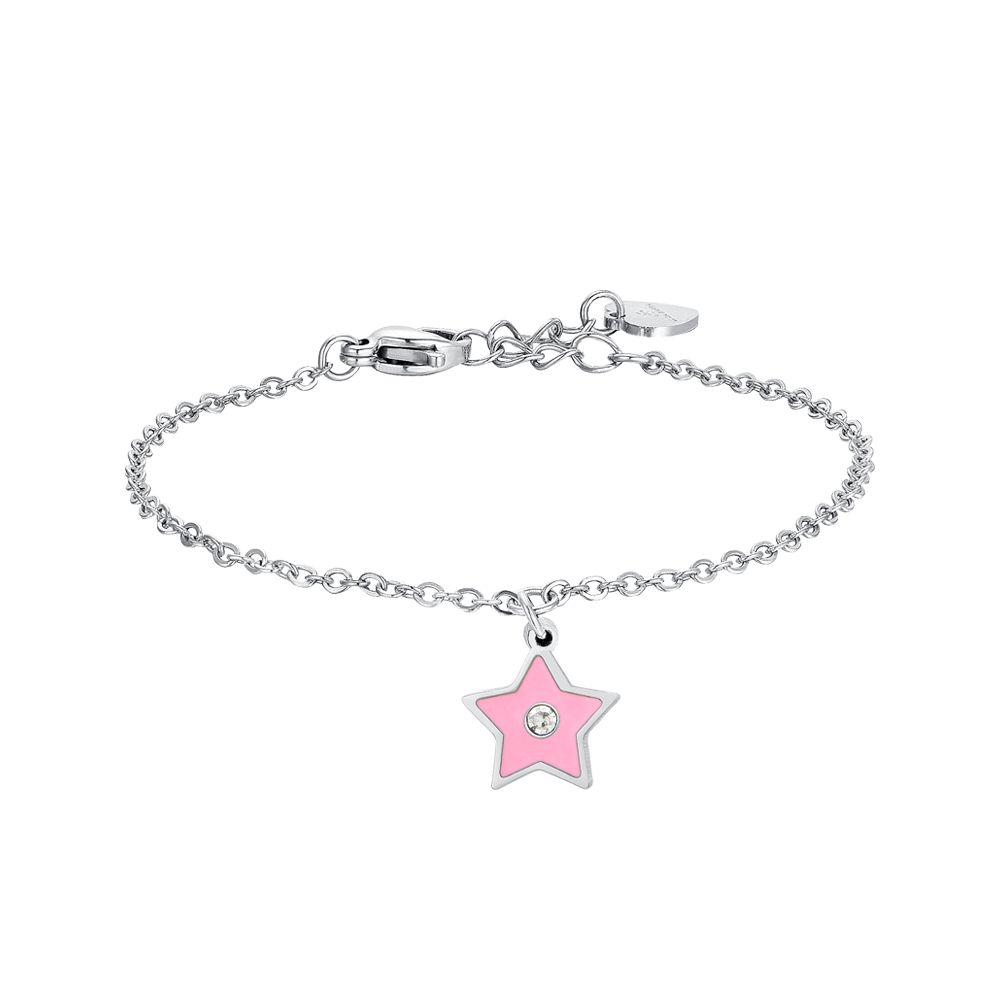 Luca Barra Bracciale Acciaio Stella Rosa