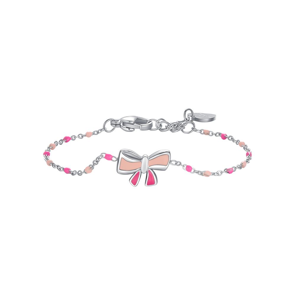 Luca Barra Bracciale Acciaio Fiocco Smaltato