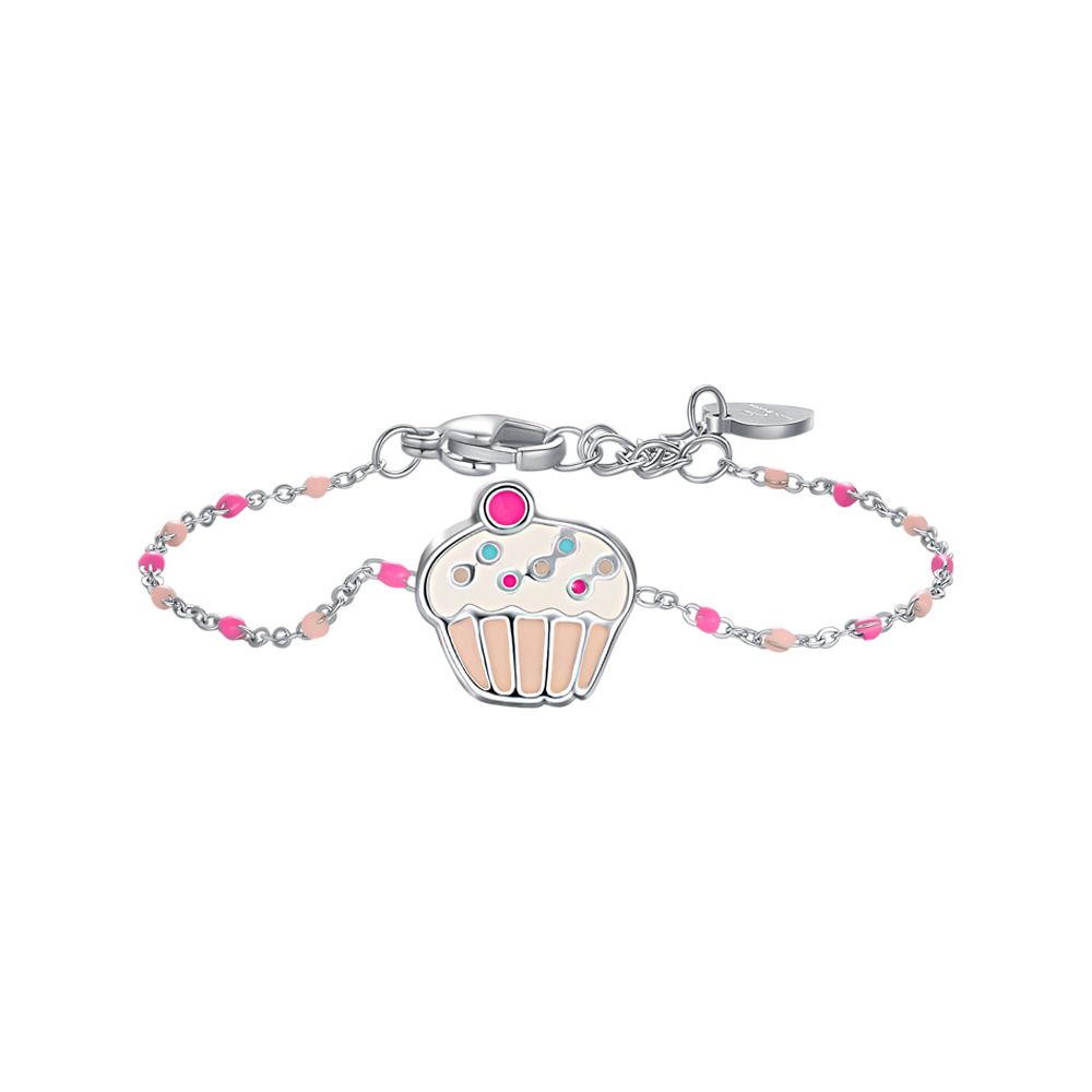 Luca Barra Bracciale Acciaio Cupcake Smaltato
