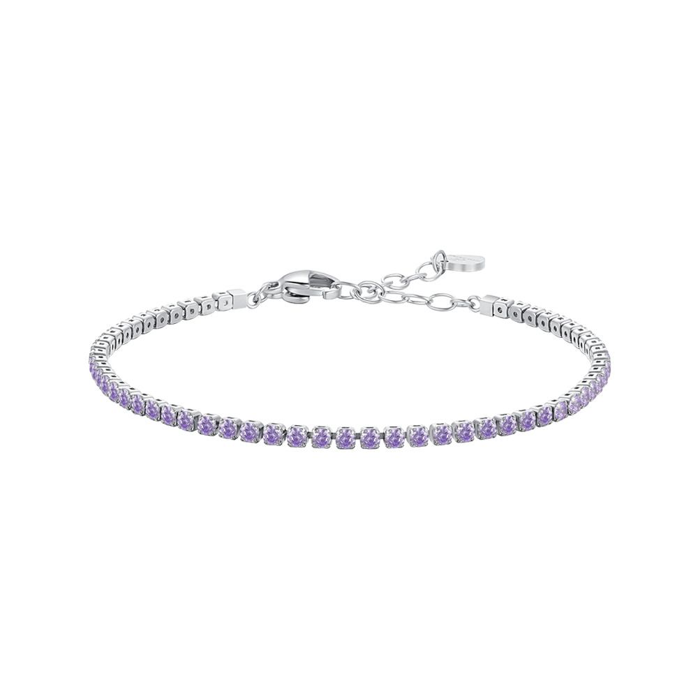 Luca Barra Tennis Kids Acciaio Zirconi Viola 2 mm