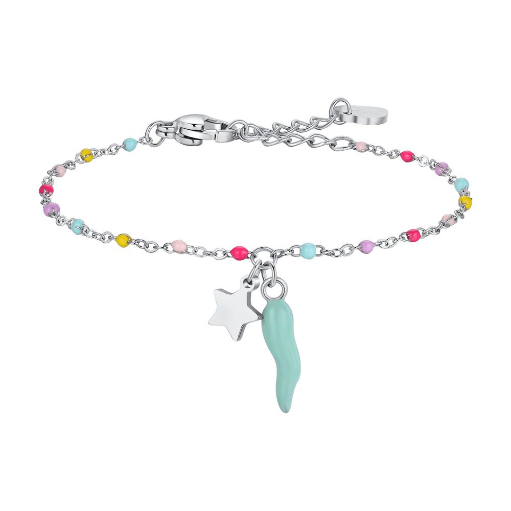 Luca Barra Bracciale Kids Cornetto Turchese