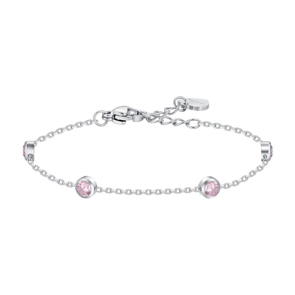 Luca Barra Bracciale Kids con Zirconi Rosa