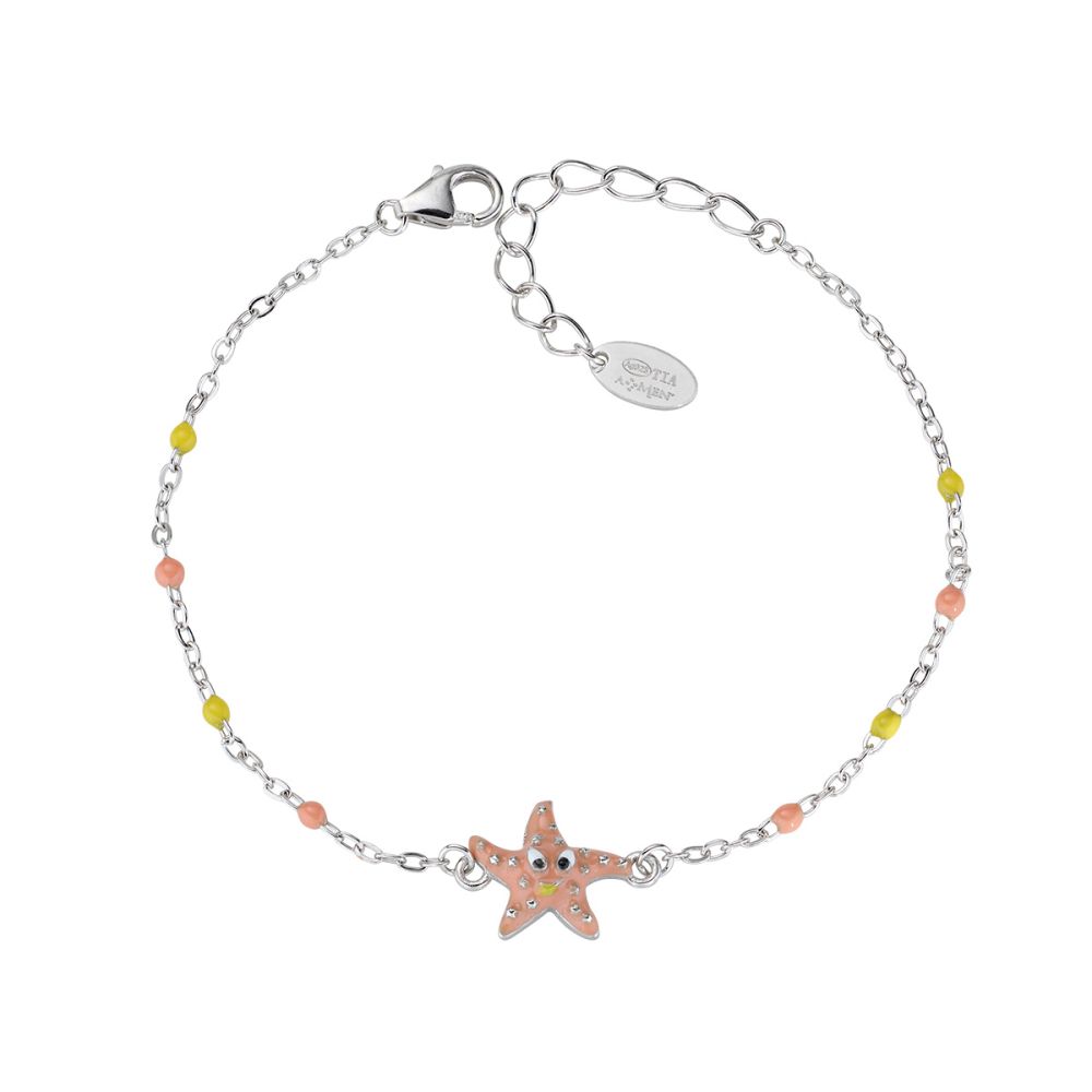 Amen Bracciale Junior Argento Stella con Smalti