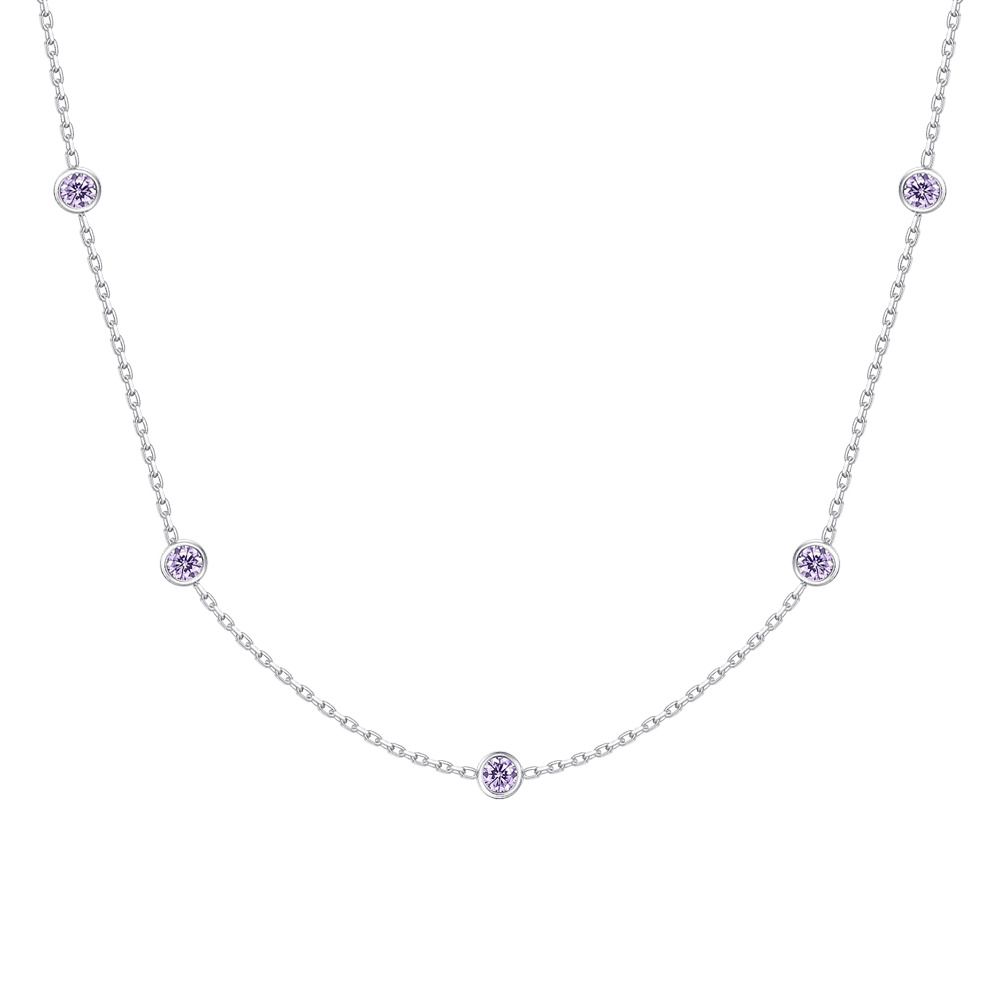 Luca Barra Collana Kids con Zirconi Viola