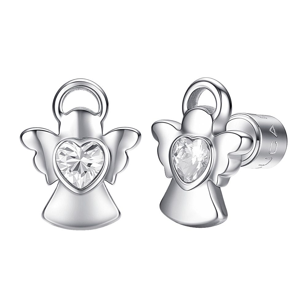 Luca Barra Orecchini Kids Angelo con Zircone