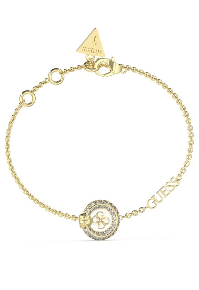 Guess Bracciale Acciaio Dorato con Logo 4G