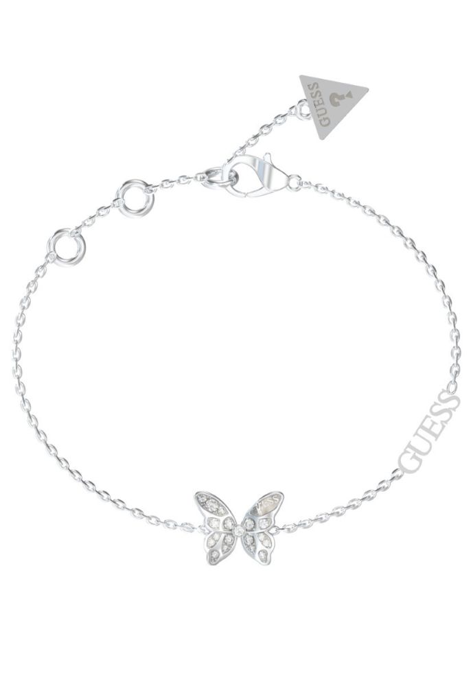 Guess Bracciale Acciaio con Farfalla