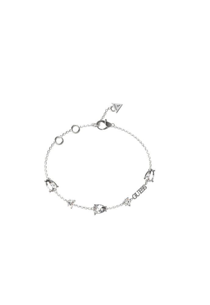 Guess Bracciale Acciaio Cristalli Bianchi