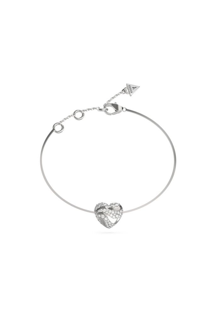 Guess Bracciale Acciaio Cuore e Cristalli