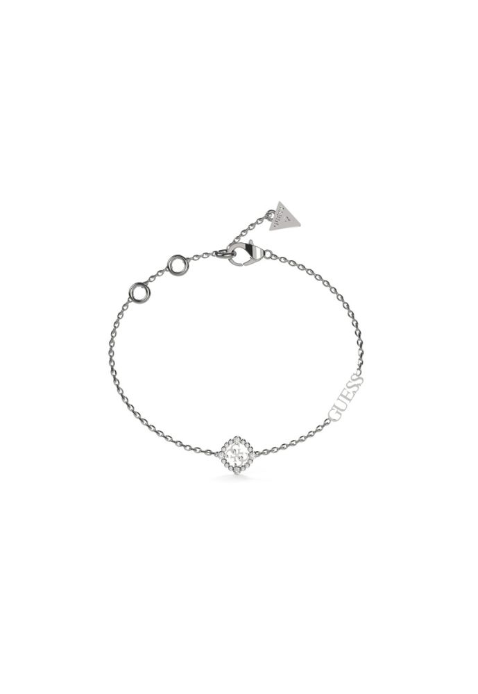 Guess Bracciale Acciaio Logo 4G e Cristalli