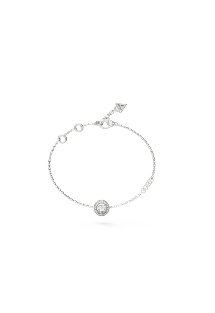 Guess Bracciale Acciaio Cristallo Cuore Bianco