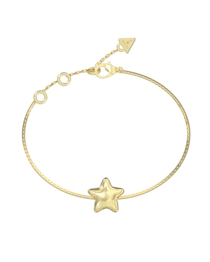 Guess Bracciale Acciaio Gold Stella Bombata