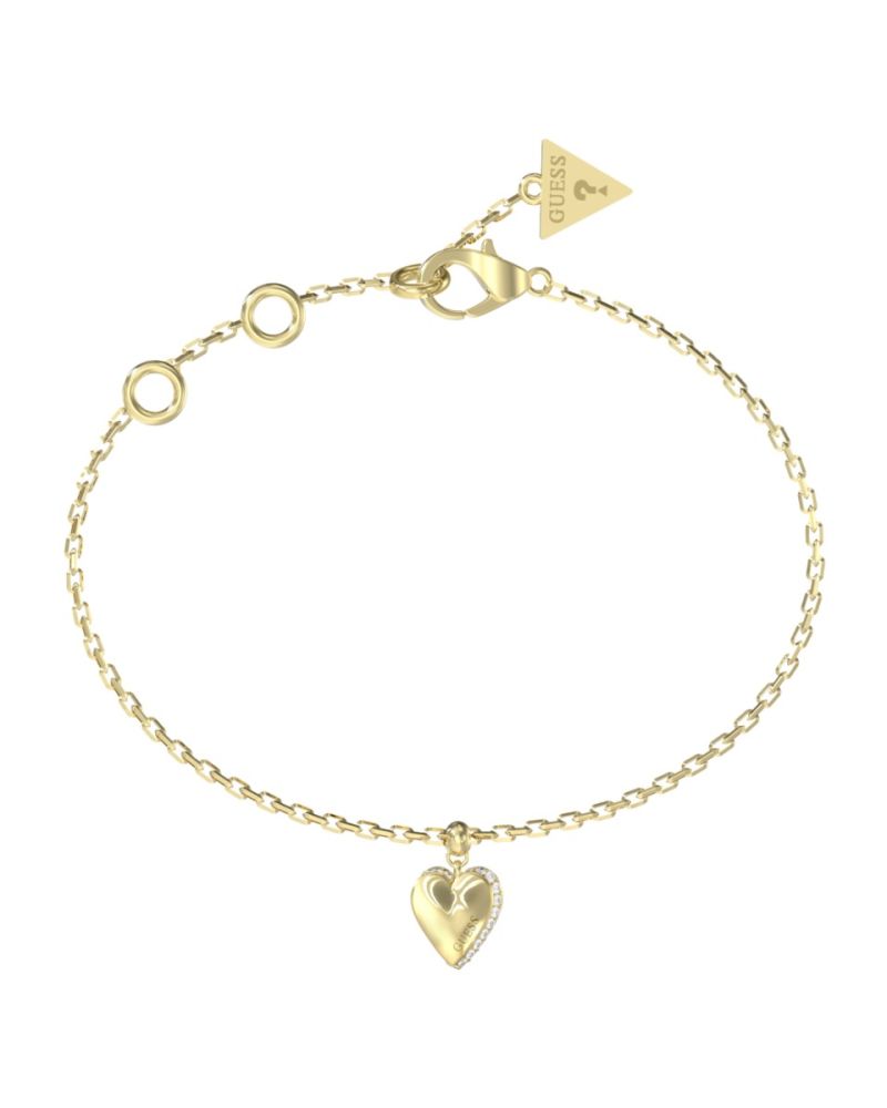 Guess Bracciale Acciaio Gold con Cuore