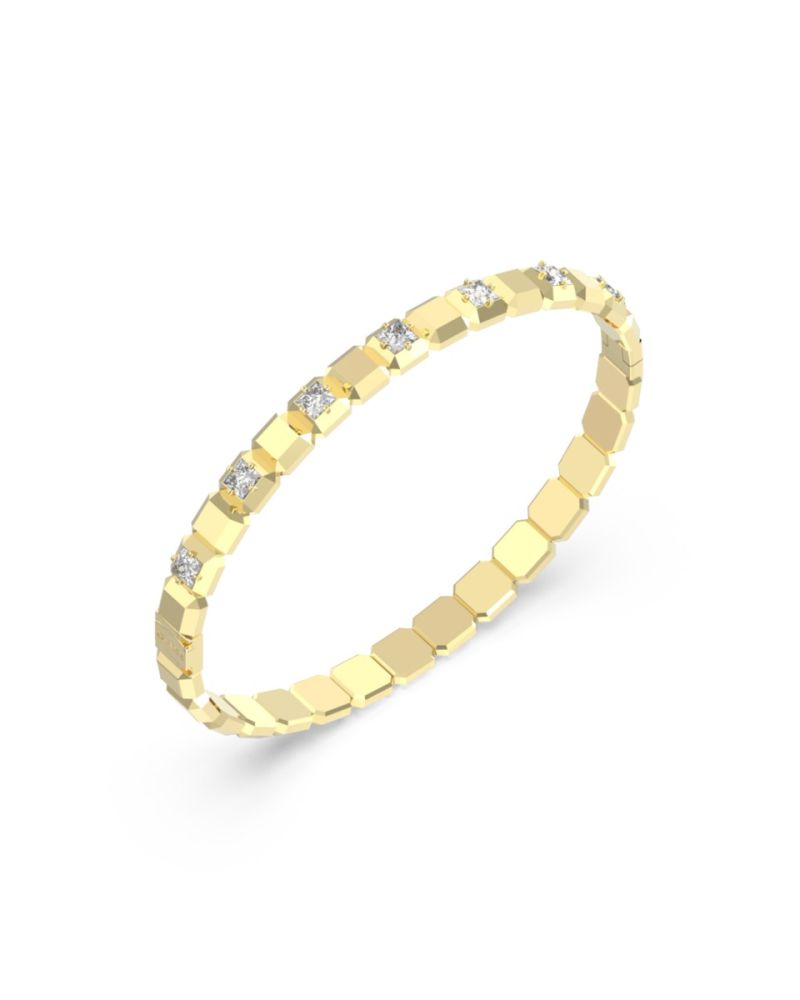 Guess Bracciale Acciaio Gold con Zirconi Bianchi