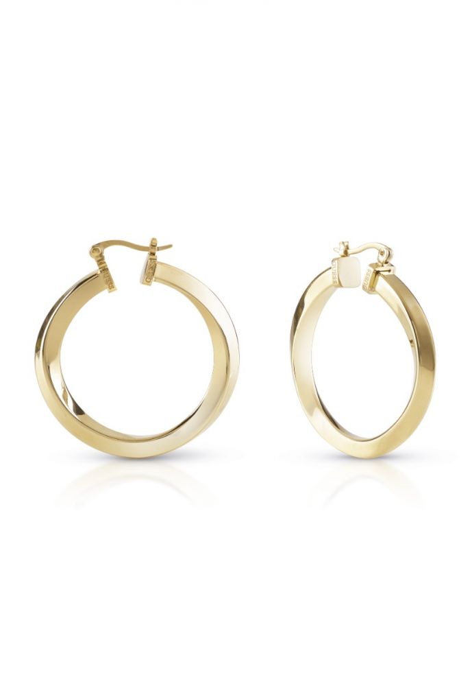 Guess Orecchini Cerchio Acciaio Gold 40 mm