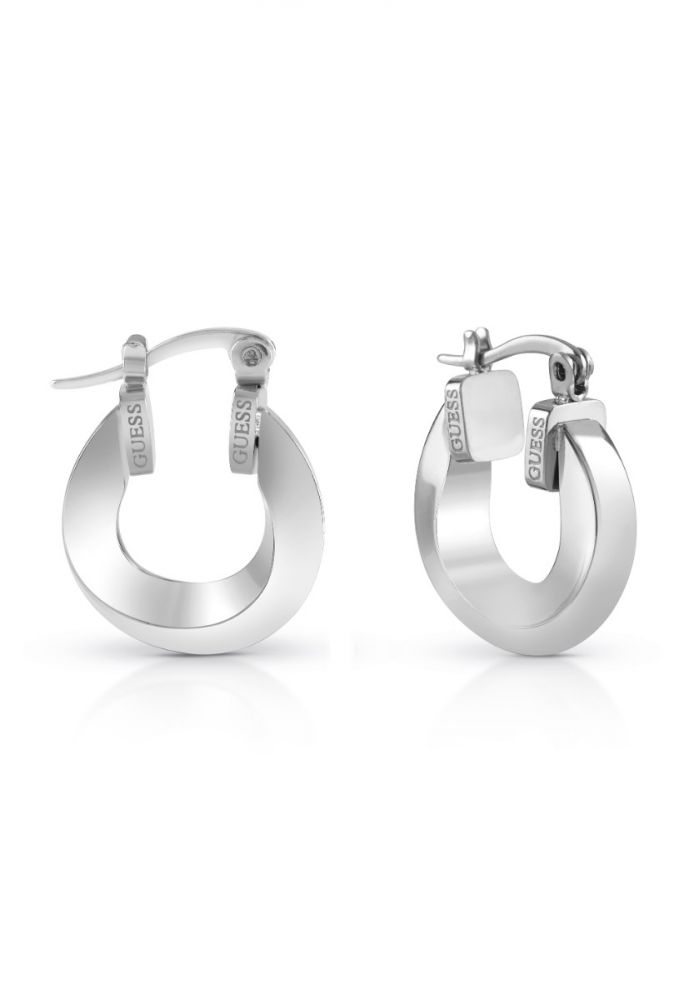 Guess Orecchini Cerchio Acciaio Torchon 18 mm