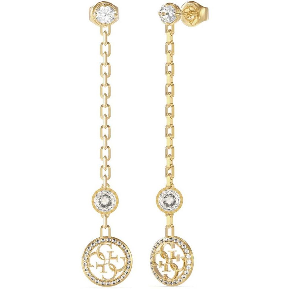 Guess Orecchini Donna Acciaio Gold Logo 4G