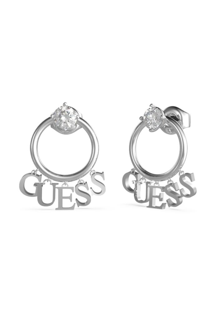 Guess Orecchini Punto Luce Cerchio e Scritta Guess