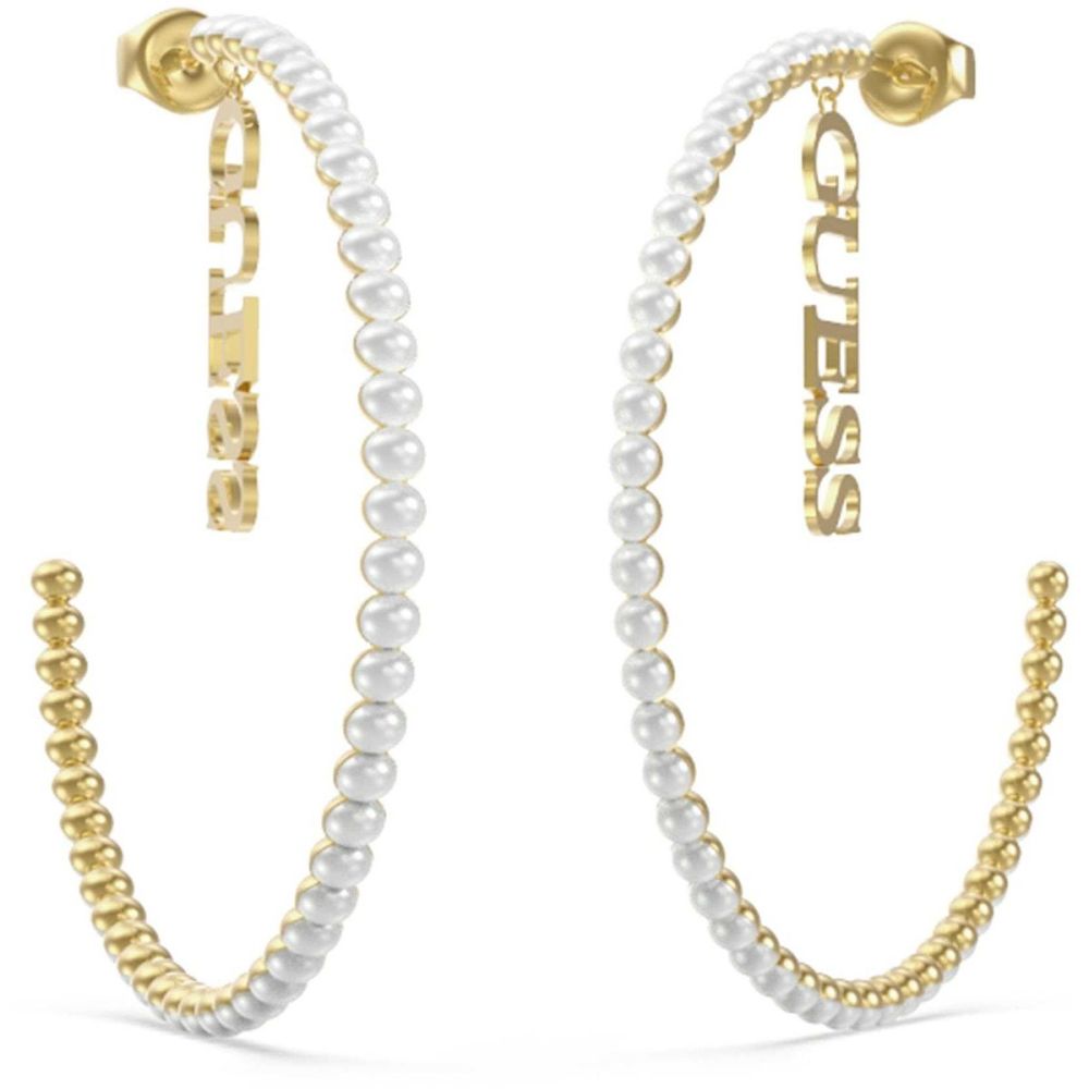 Guess Semicerchio Acciaio Gold Perle Bianche