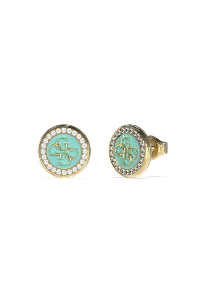 Guess Orecchini Lobo Acciaio Gold 4G