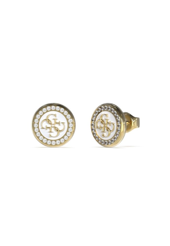 Guess Orecchini Lobo Acciaio Gold 4G