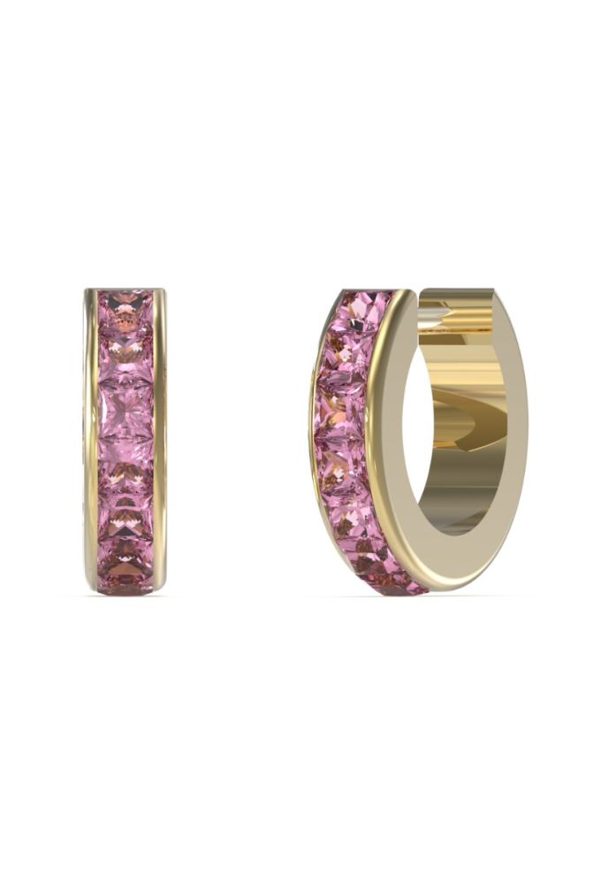 Guess Cerchietto Acciaio Gold Cristalli Rubino
