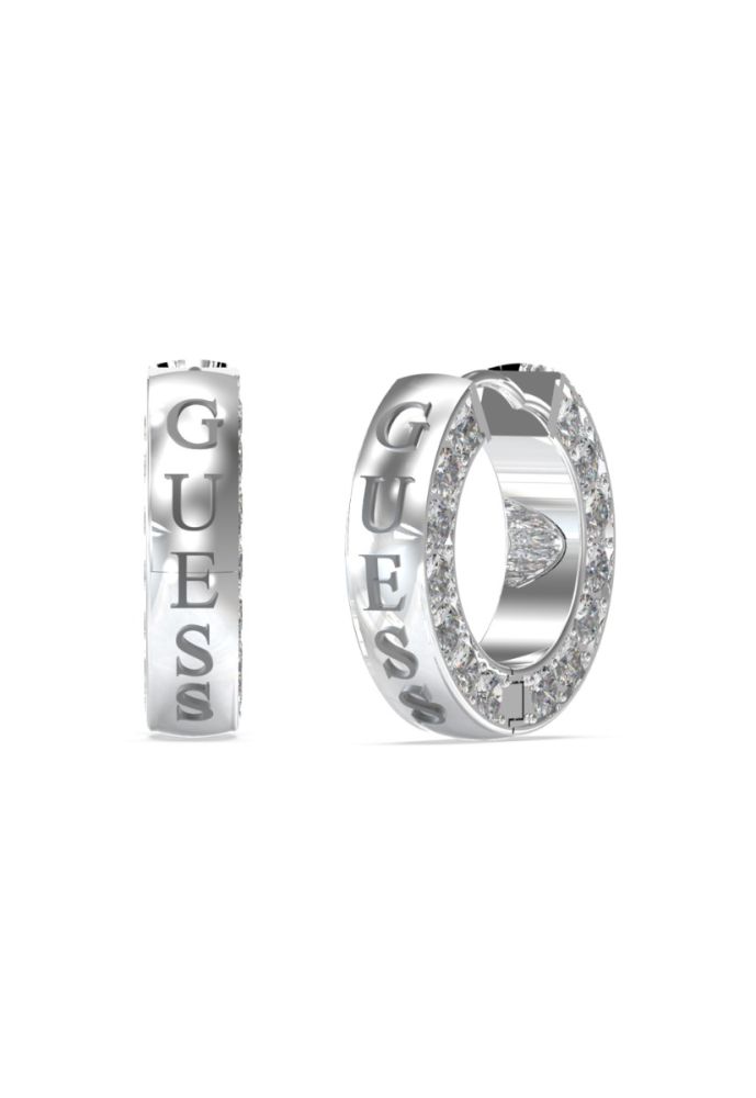 Guess Cerchietto Acciaio Cristalli Bianchi