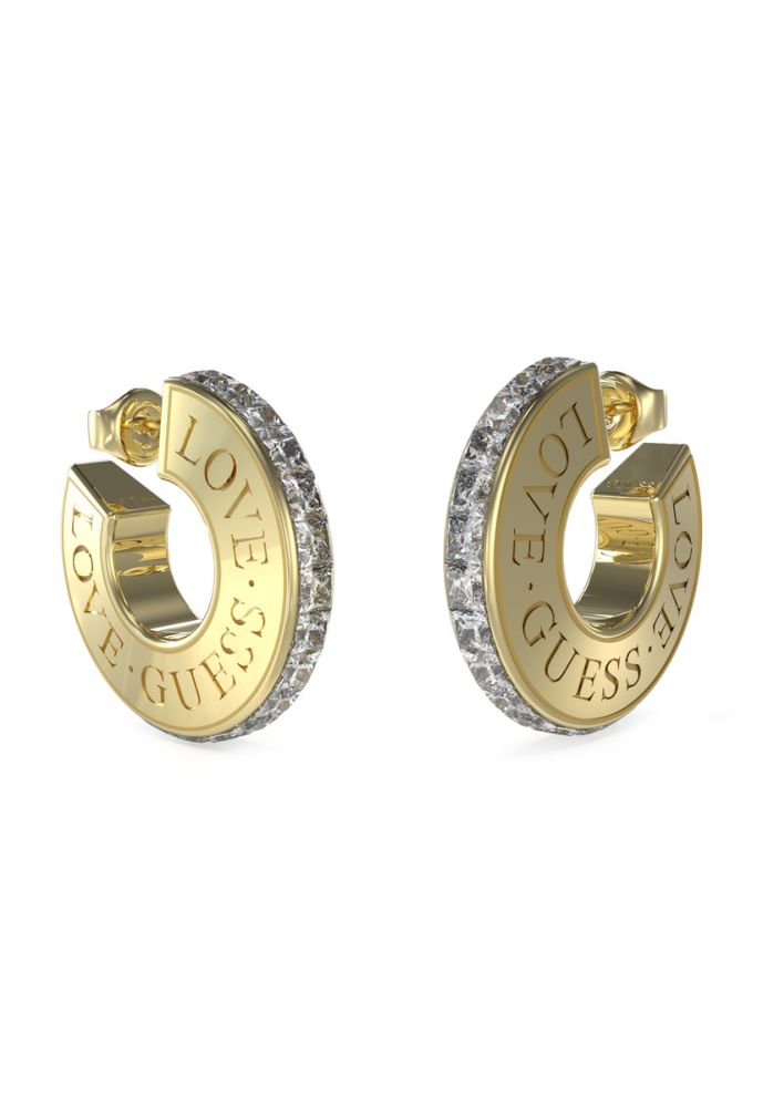 Guess Cerchio Acciaio Dorato e Cristalli
