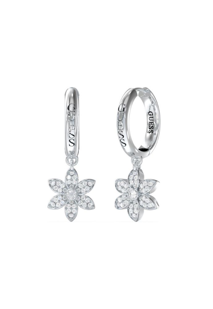 Guess Orecchini Acciaio Fiore Zirconato