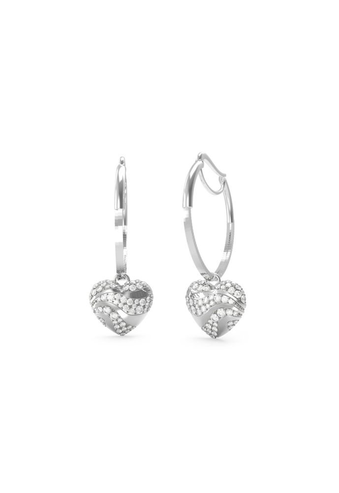 Guess Cerchi Acciaio Cuori Pendenti