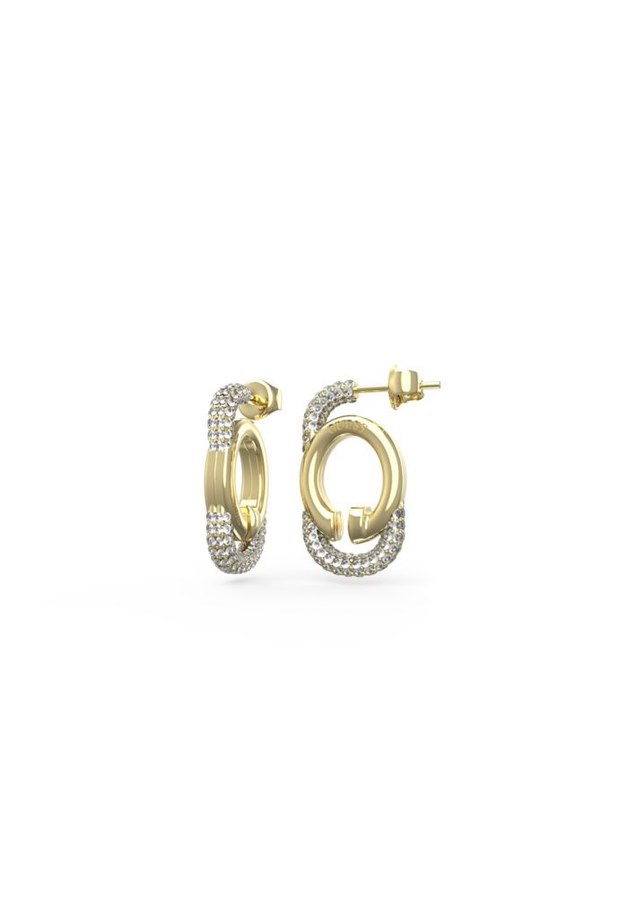 Guess Orecchini Acciaio Gold G con Cristalli