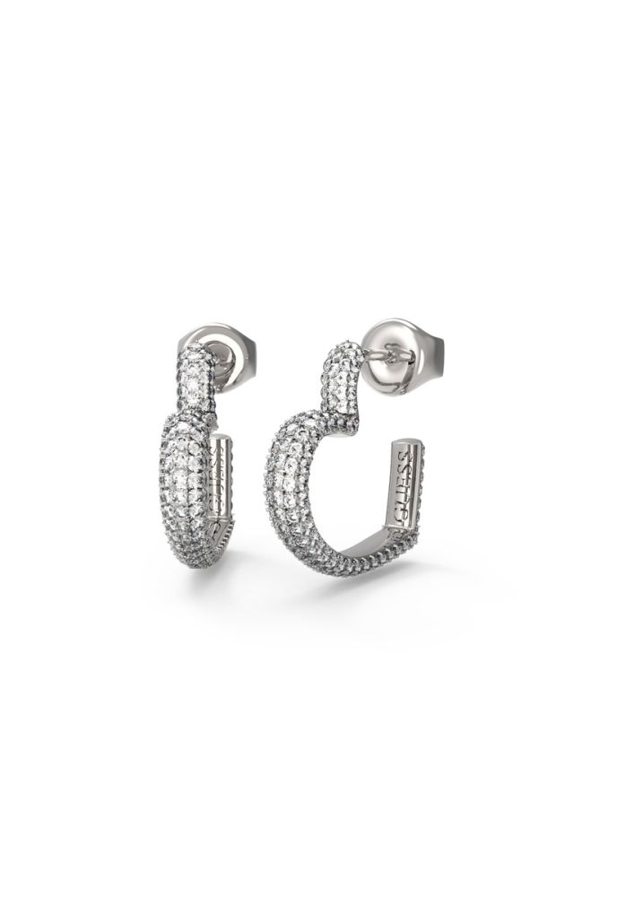Guess Orecchini Acciaio Cuore Zirconato