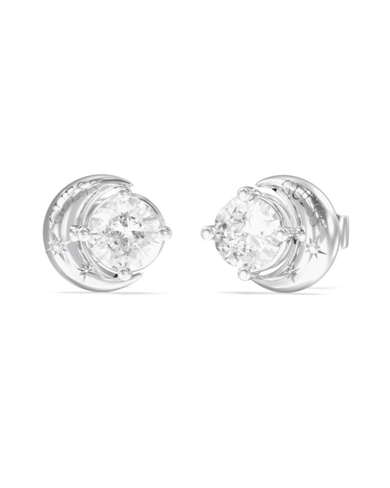 Guess Orecchini Acciaio Punto Luce Bianco