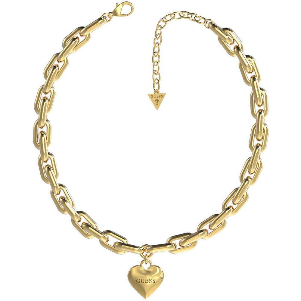Guess Collana Catena Acciaio Gold con Cuore 