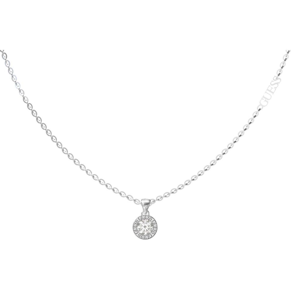 Guess Collana Donna Acciaio con Cristallo Bianco