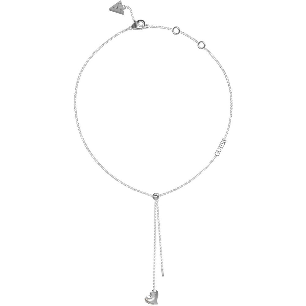 Guess Collana Donna Acciaio con Cuore e Scritta Guess