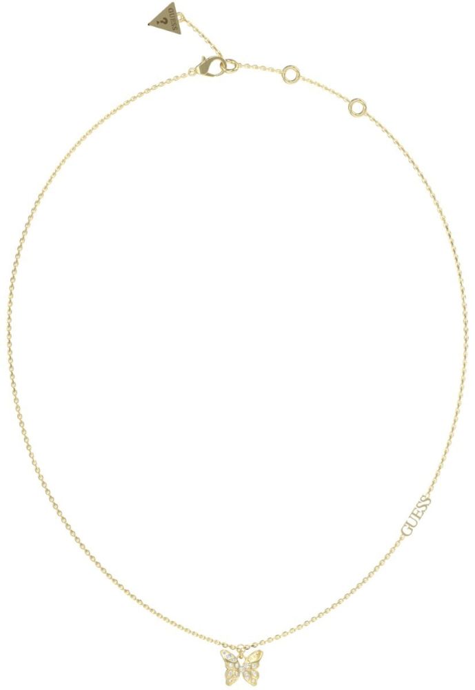 Guess Collana Acciaio Dorato con Farfalla