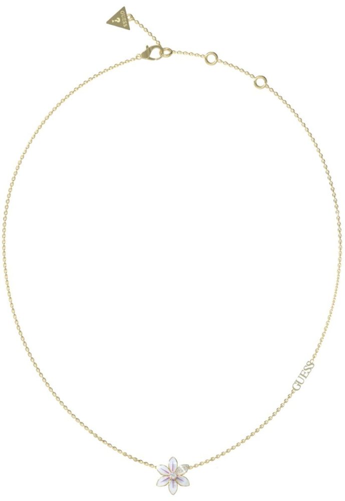 Guess Collana Acciaio Dorato con Fiore