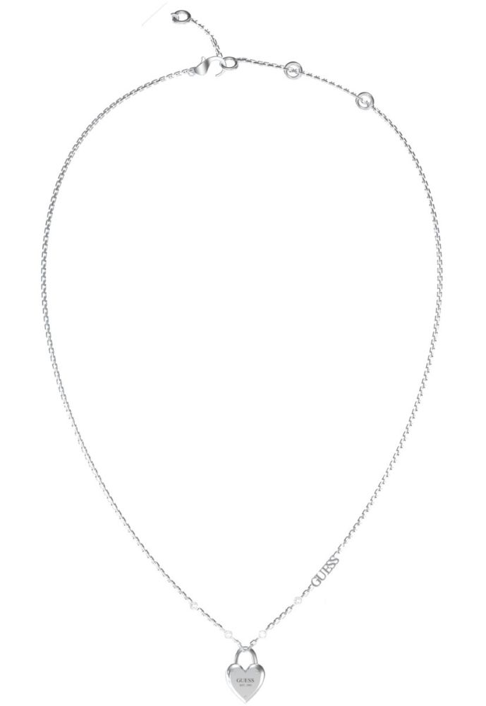 Guess Collana Acciaio Cuore Lucchetto