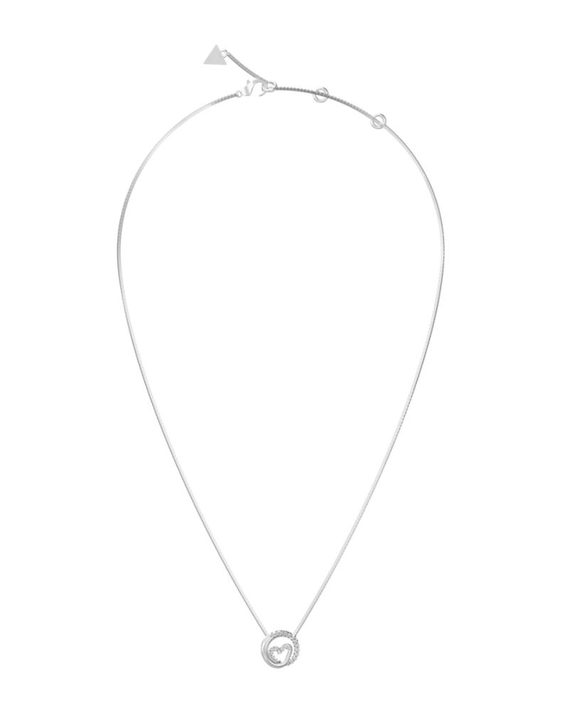 Guess Collana Acciaio Cuore con Cristalli