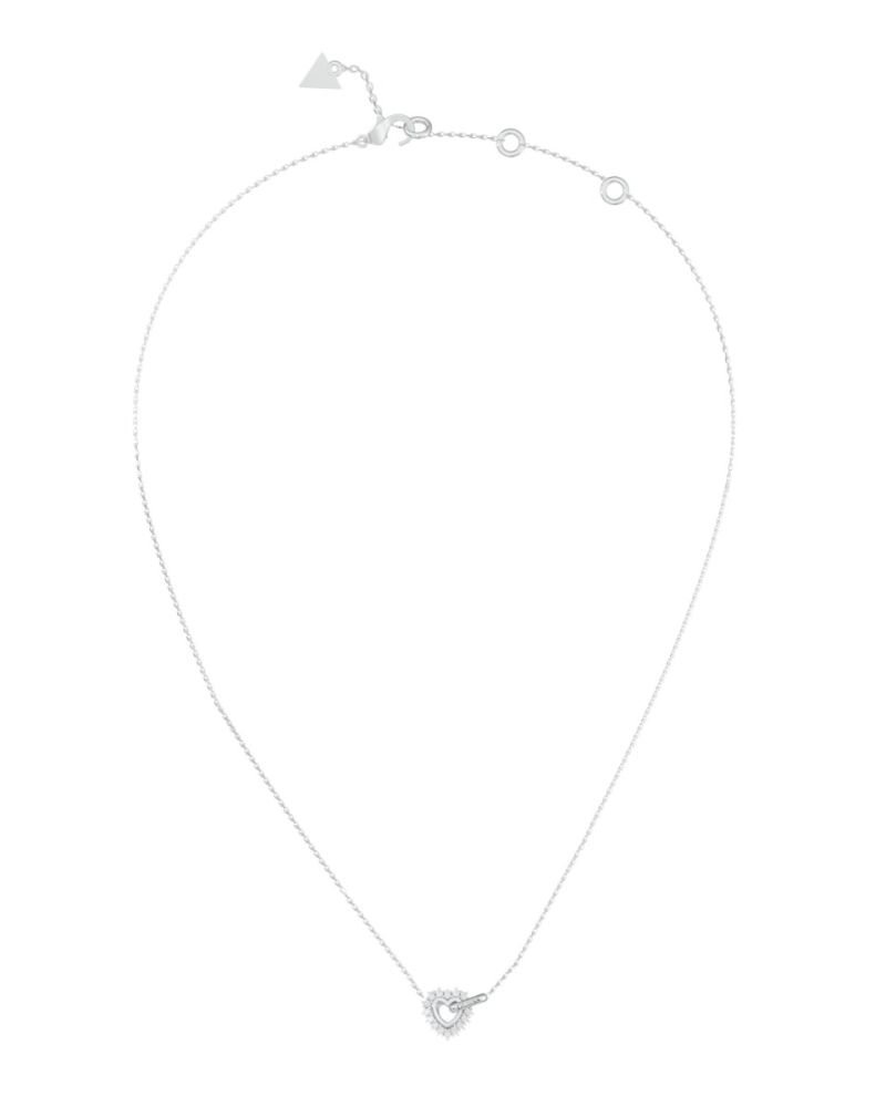 Guess Collana Acciaio Cuore con Cristalli