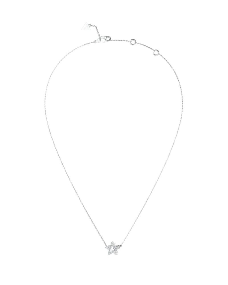 Guess Collana Acciaio Stella con Cristalli