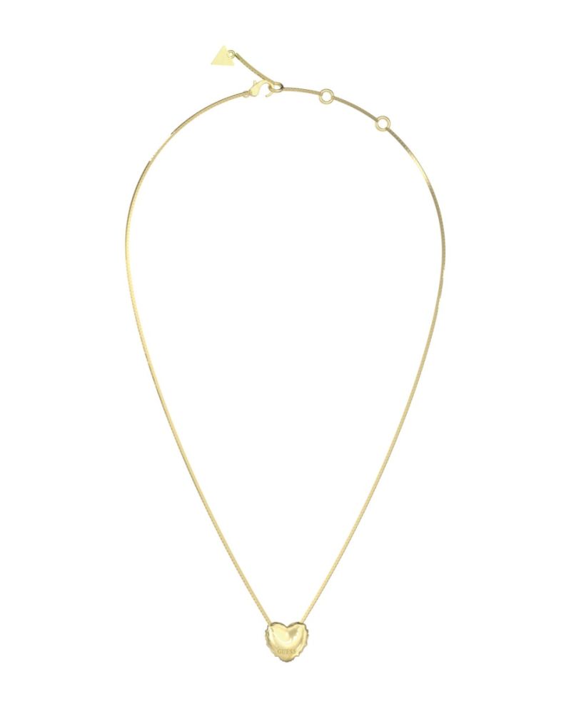 Guess Collana Acciaio Gold Cuore Bombato
