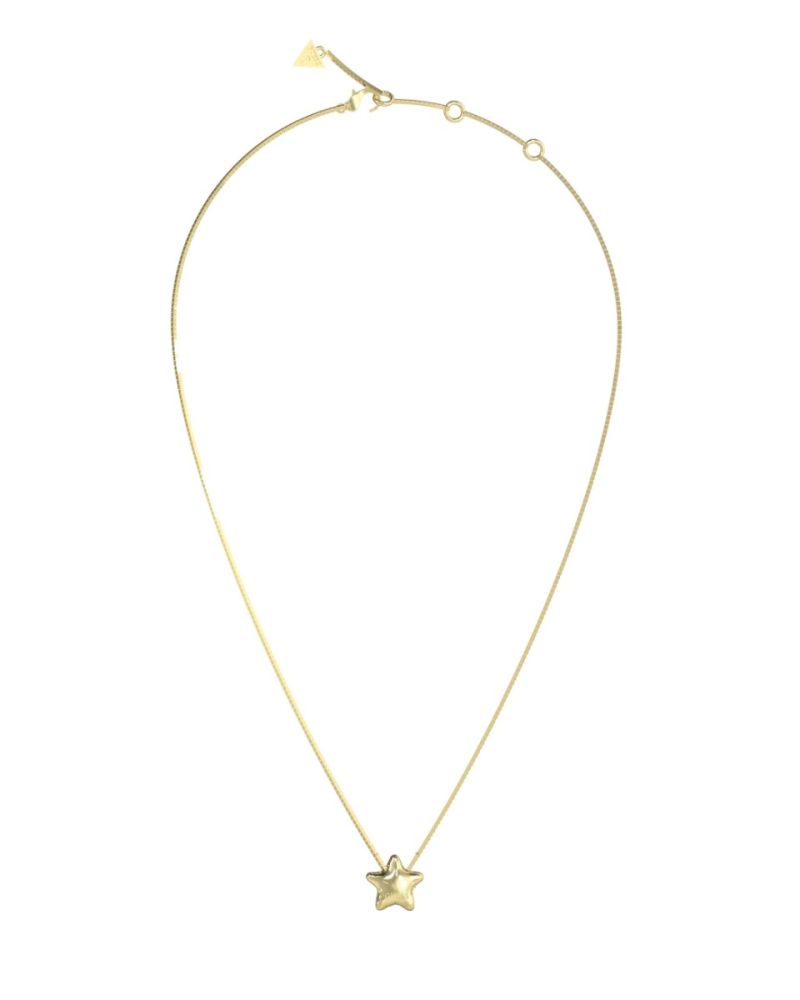 Guess Collana Acciaio Gold Stella Bombata