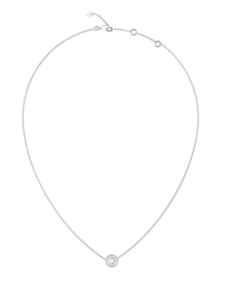 Guess Collana Acciaio Elemento Con Cristallo