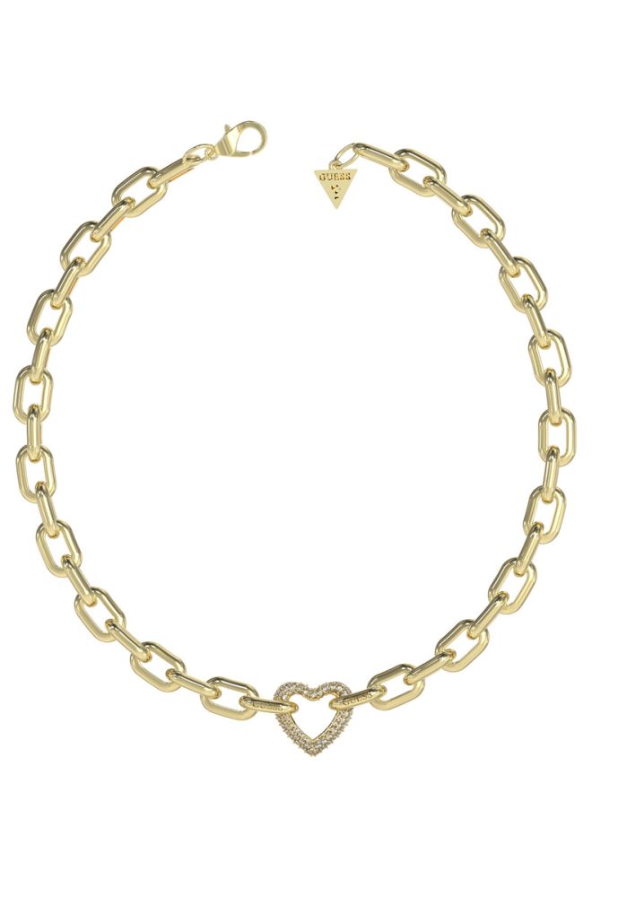 Guess Collana Acciaio Gold con Cuore