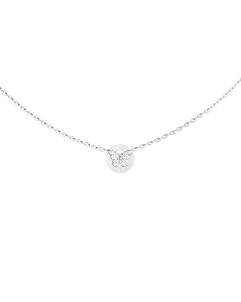 Guess Collana Acciaio Farfalla Zirconata